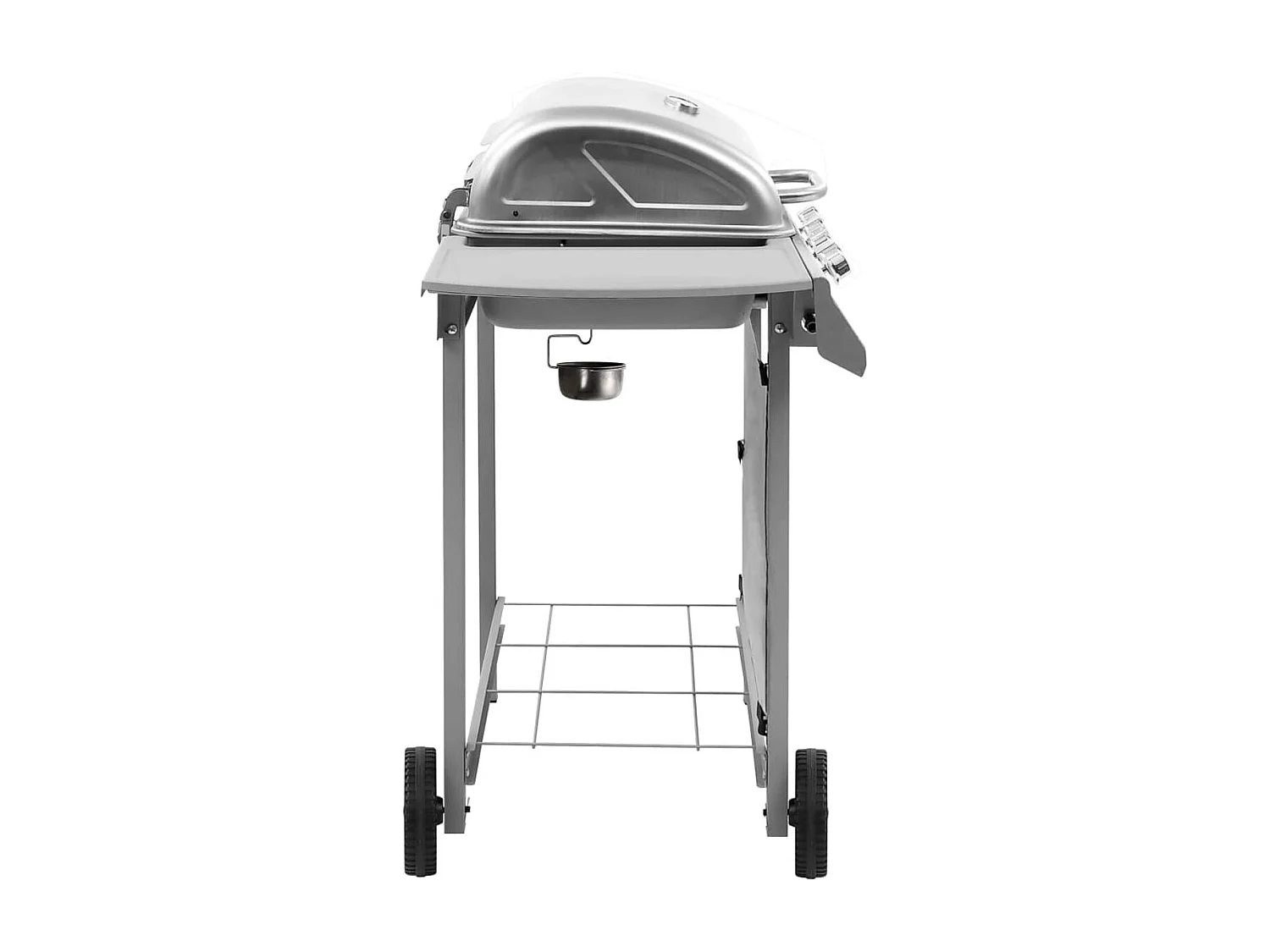 Barbacoa de gas VidaXL 8000W 4 fogones con tapa protectora plata