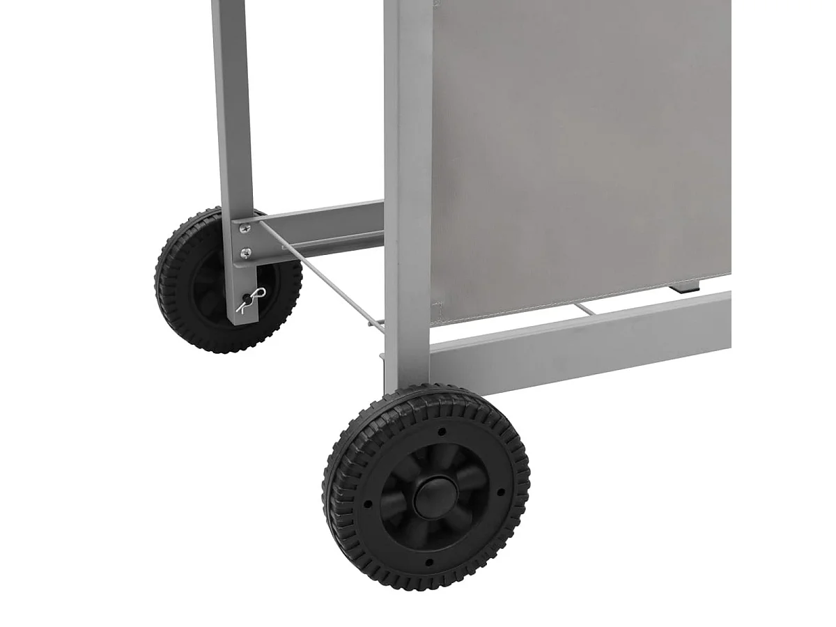 Barbacoa de gas VidaXL 8000W 4 fogones con tapa protectora plata