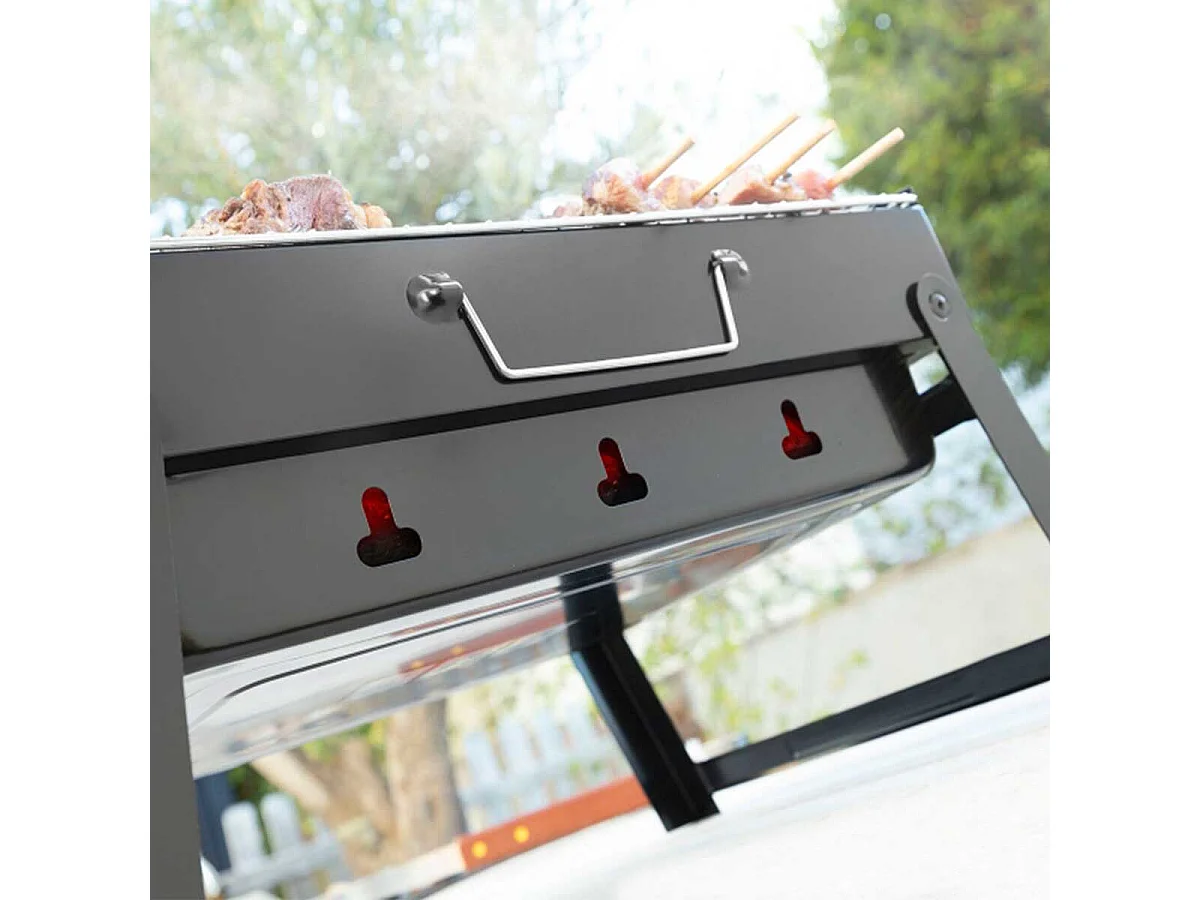 Barbacoa de carbón BearBQ Innovagoods plegable y portátil 20x41x28 cm