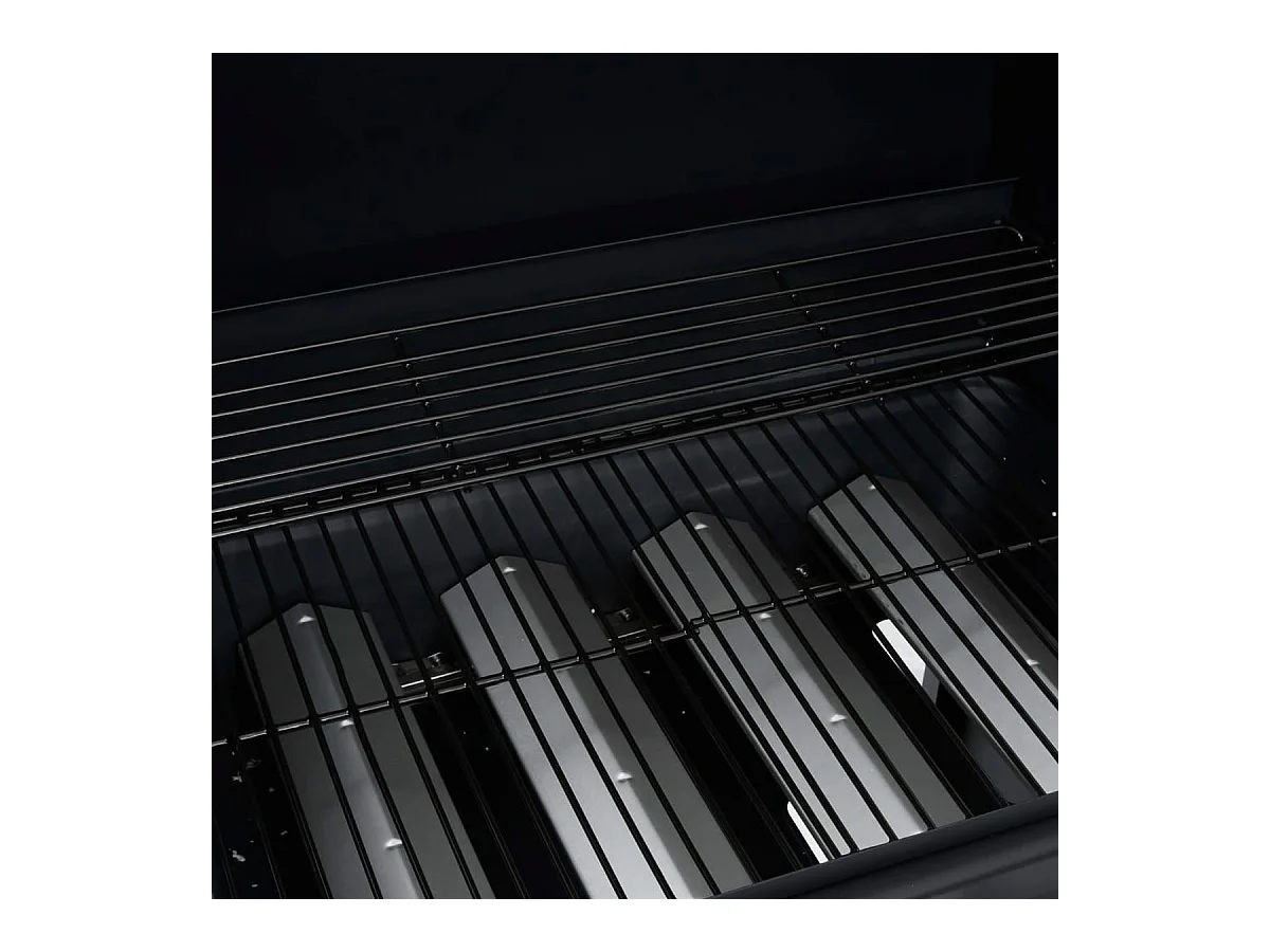 Barbacoa de gas con grill VidaXL 13900W 4+1 fogones con tapa protectora negro