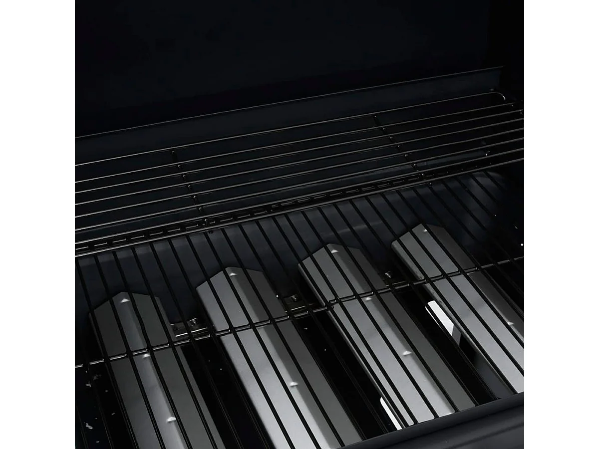 Barbacoa de gas con grill VidaXL 13900W 4+1 fogones con tapa protectora negro