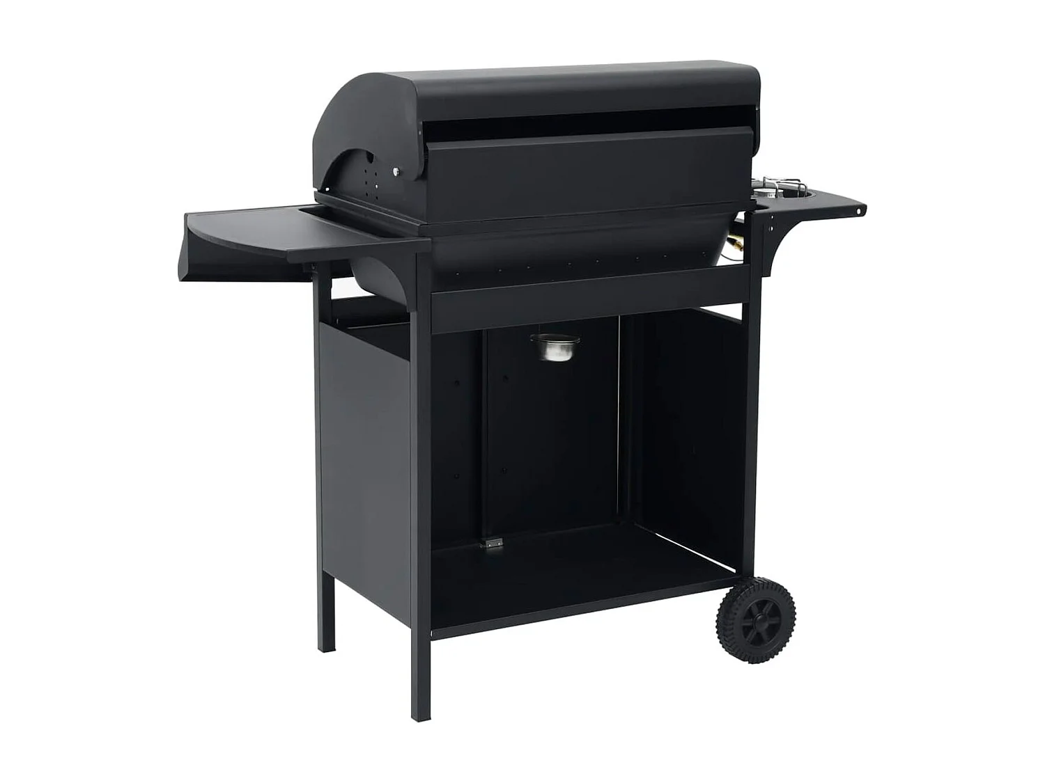 Barbacoa de gas con grill VidaXL 13900W 4+1 fogones con tapa protectora negro