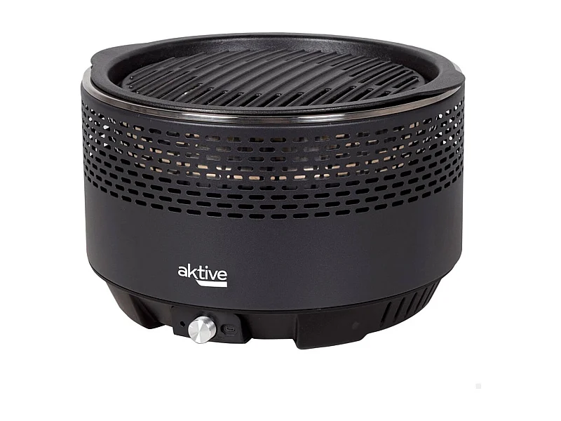 Barbacoa eléctrica de sobremesa Aktive Barbecue 2 en 1 con accesorios negro Ø31 cm