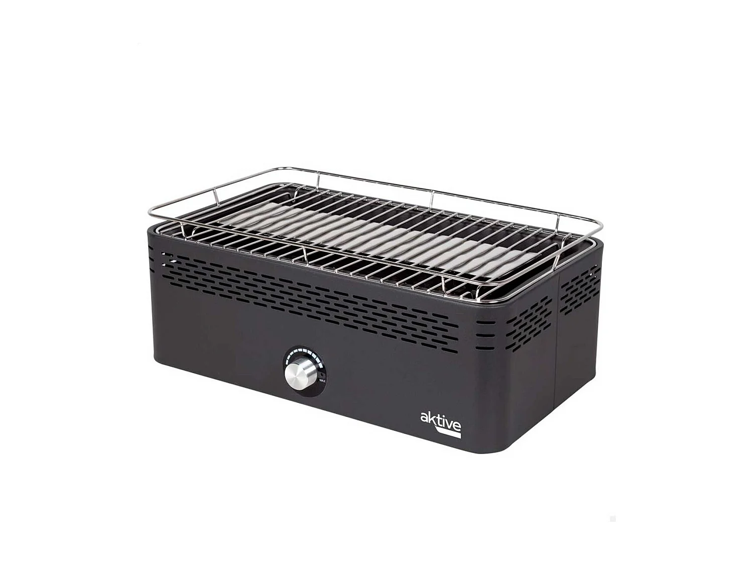 Barbacoa portátil sin humos Aktive Barbecue forma rectangular negro