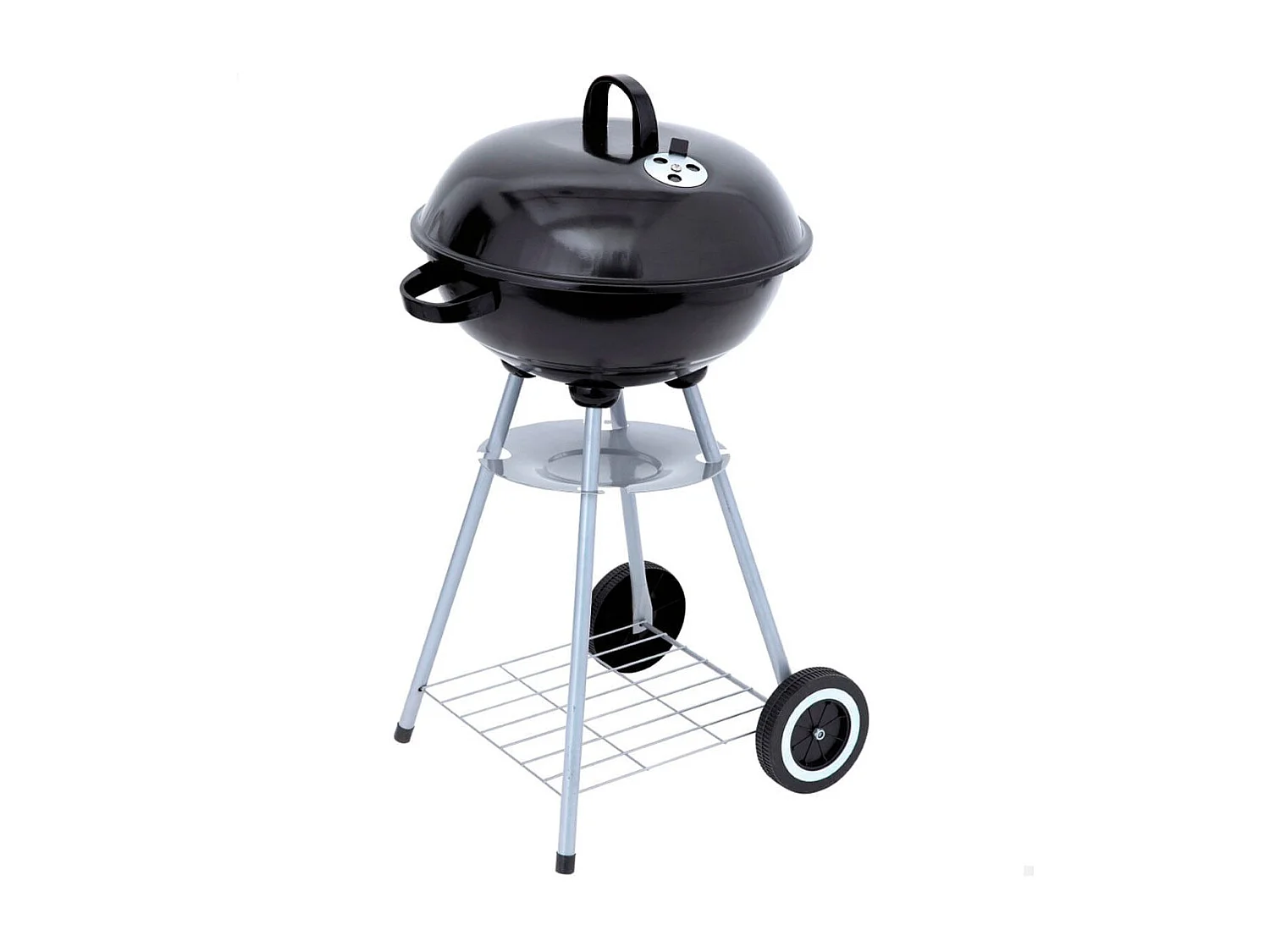 Barbacoa de carbón Aktive Barbecue con tapa y accesorios negro