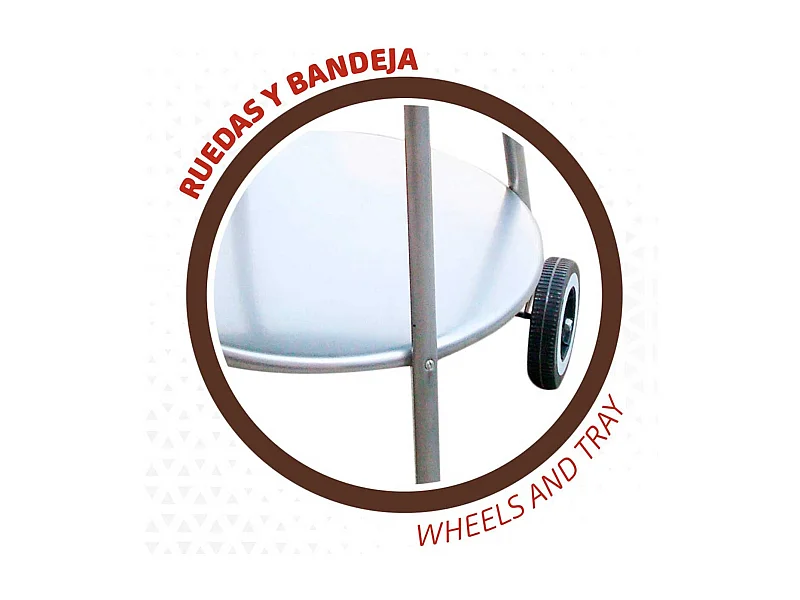 Barbacoa de carbón Aktive Barbecue 2 parrillas 4 alturas inox