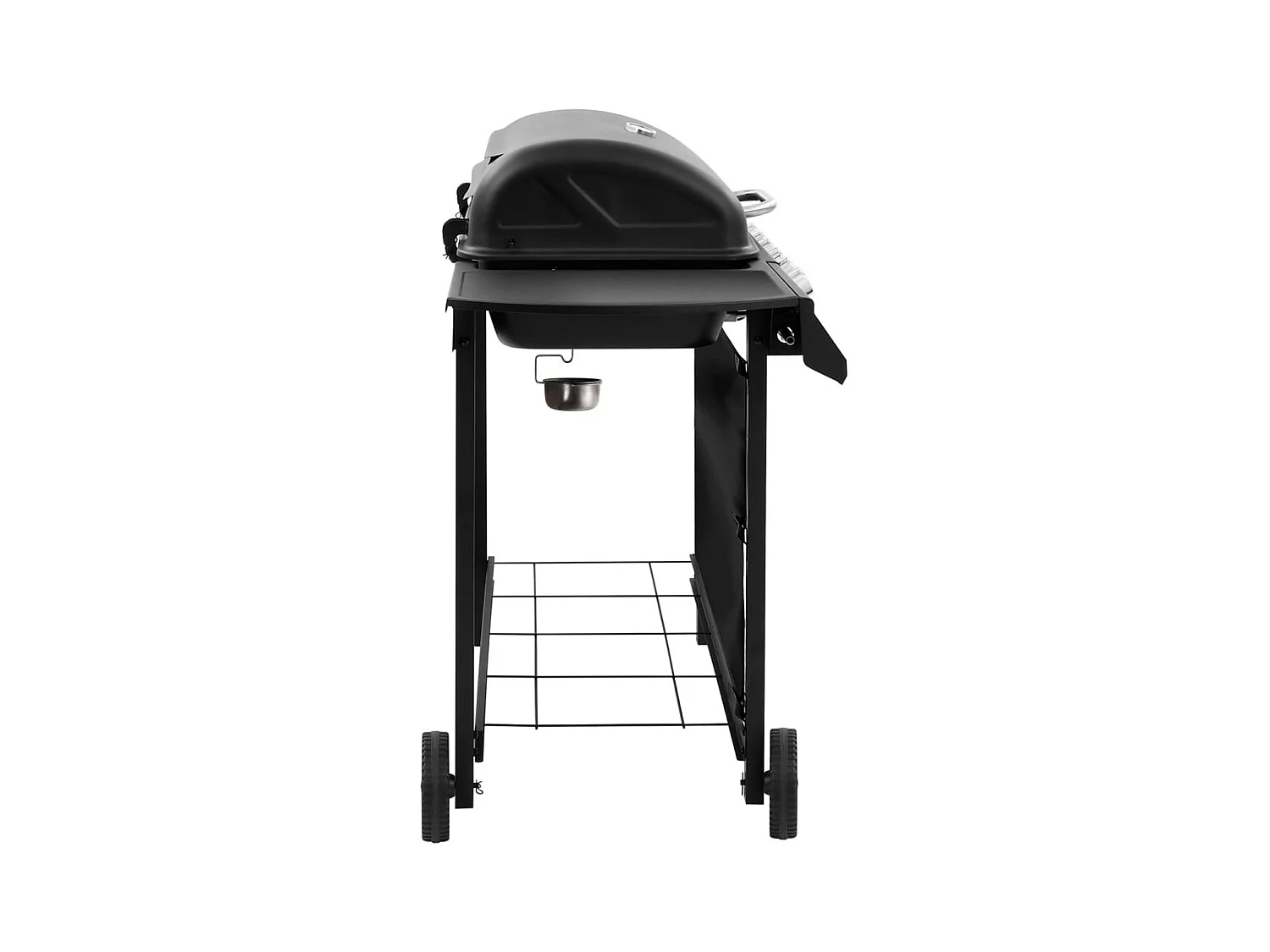Barbacoa de gas VidaXL 12000W 6 fogones con tapa protectora negro