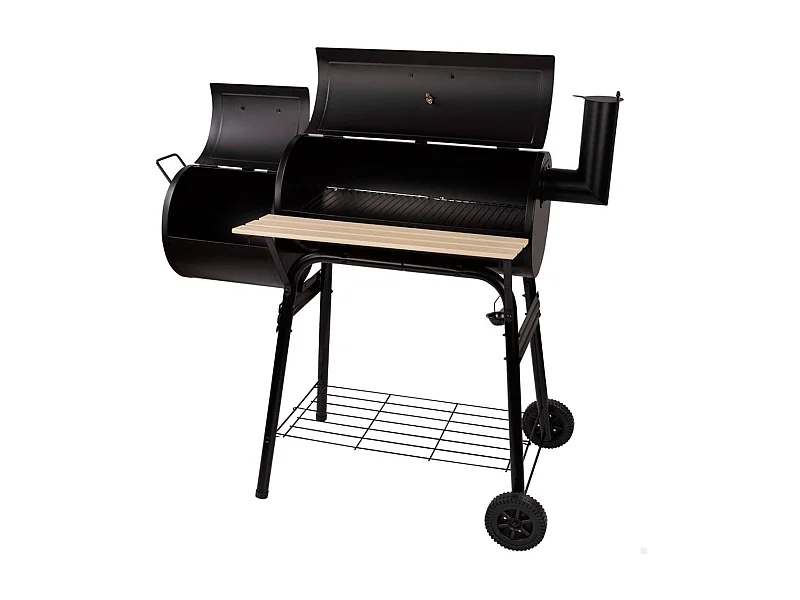 Barbacoa de carbón Aktive Barbecue con ahumador y accesorios negro