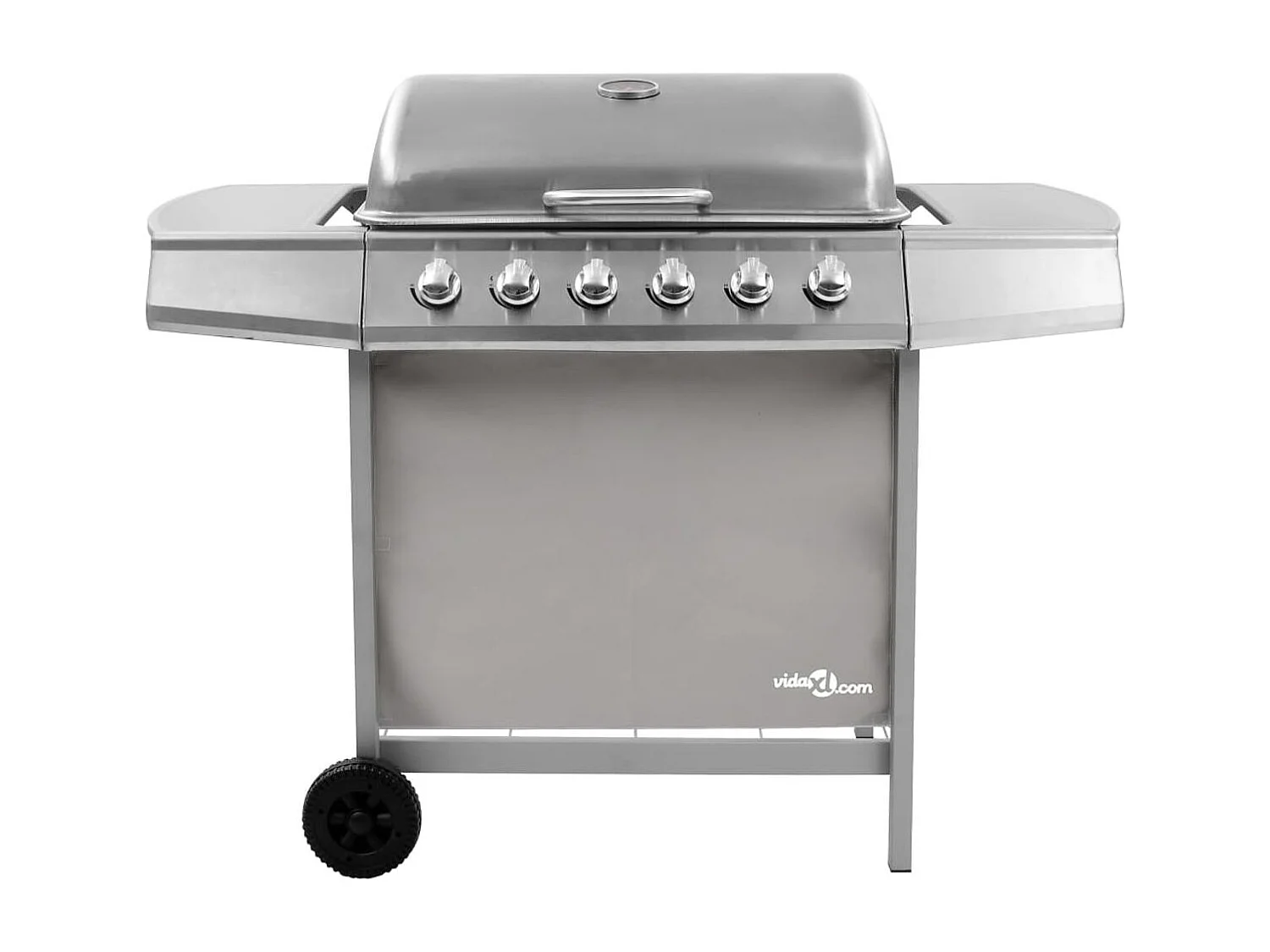 Barbacoa de gas VidaXL 12000W 6 fogones con tapa protectora plata