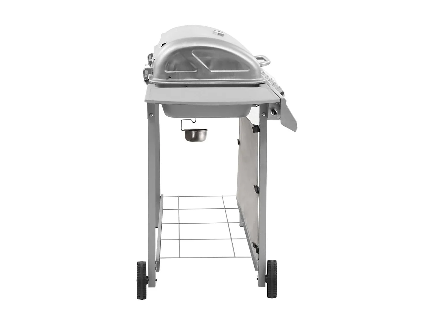 Barbacoa de gas VidaXL 12000W 6 fogones con tapa protectora plata