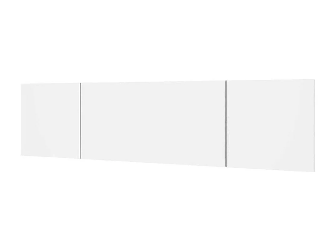 Cabecero Reims diseño mural blanco mate 52,6x208,6x1,6 cm