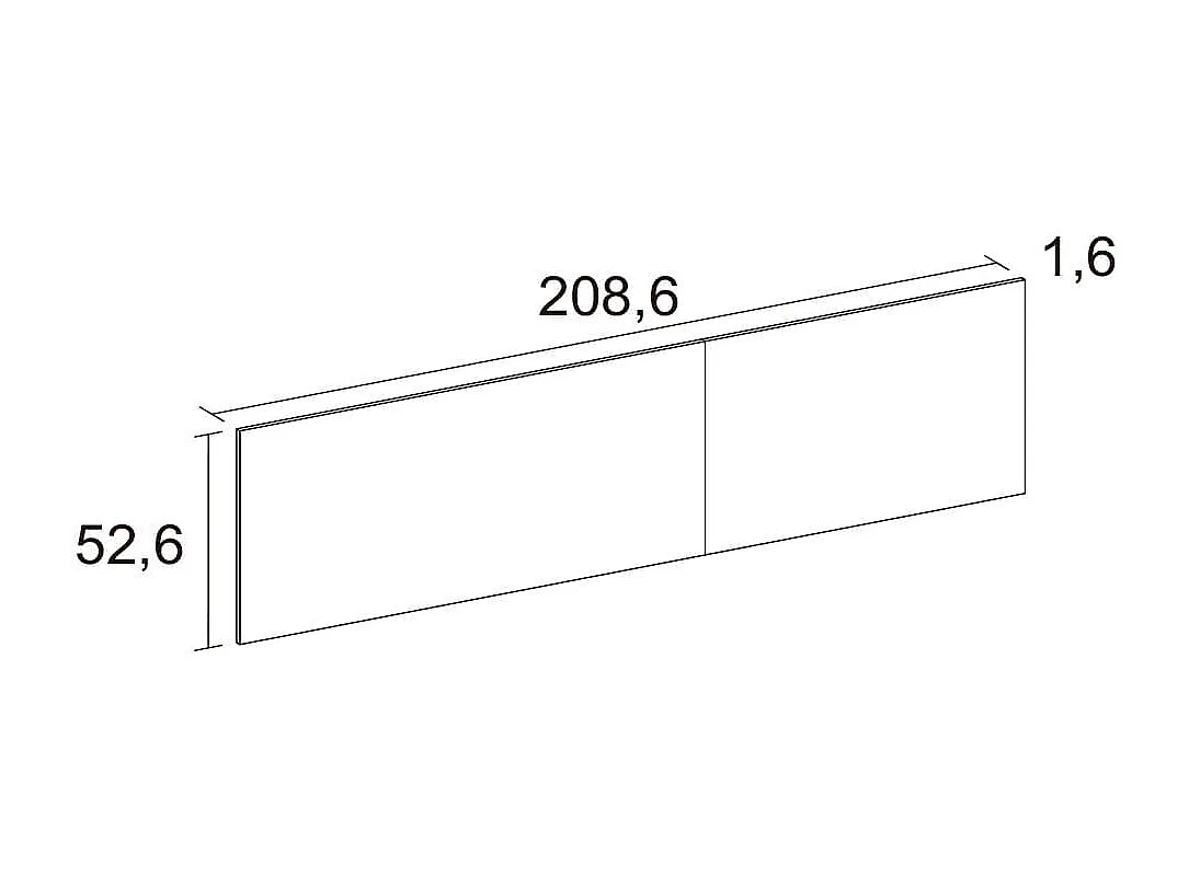 Cabecero cama matrimonio NEW COUPLE color sahara y blanco 209x53 cm