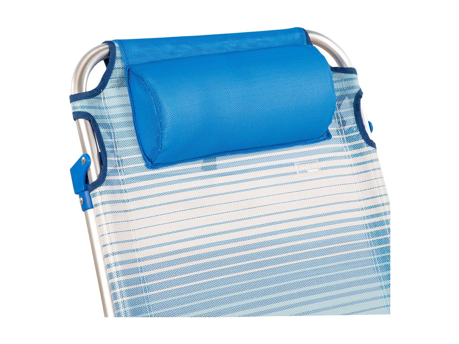 Silla de playa Mallorca Aktive cojín + bolsillos + asa azul claro