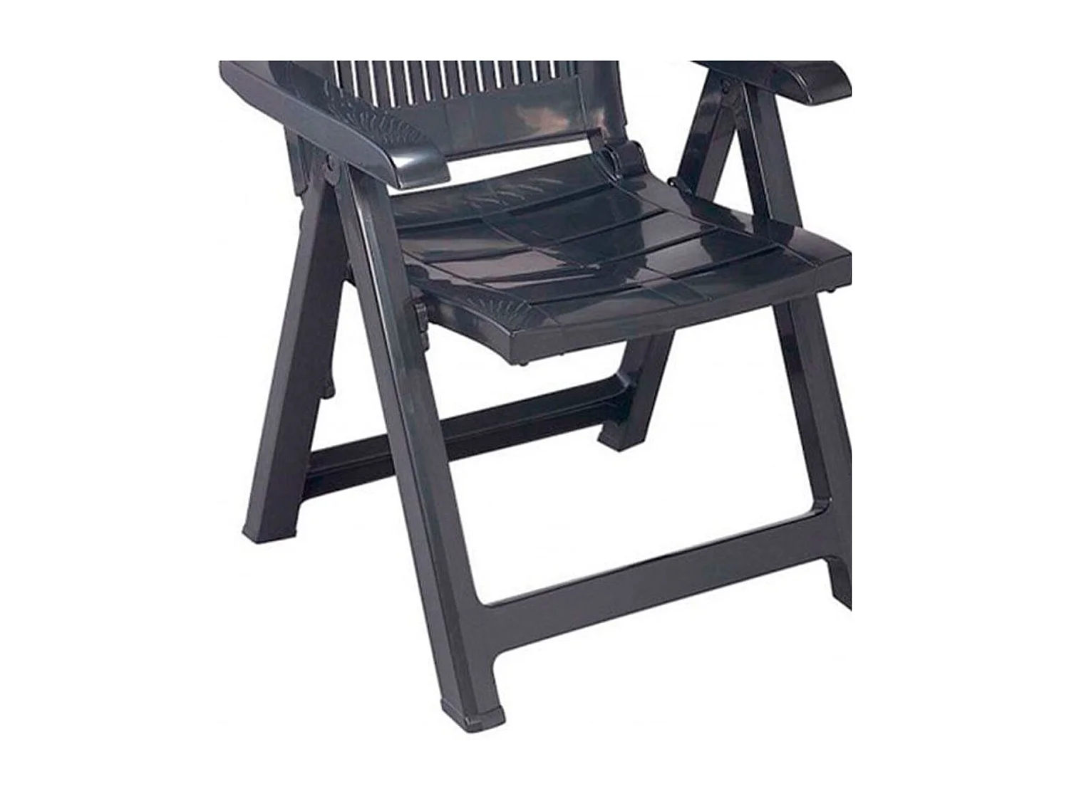 Silla de exterior Tampa Progarden reclinable plegable antracita 92-110,5x58,5x58,5-95 cm