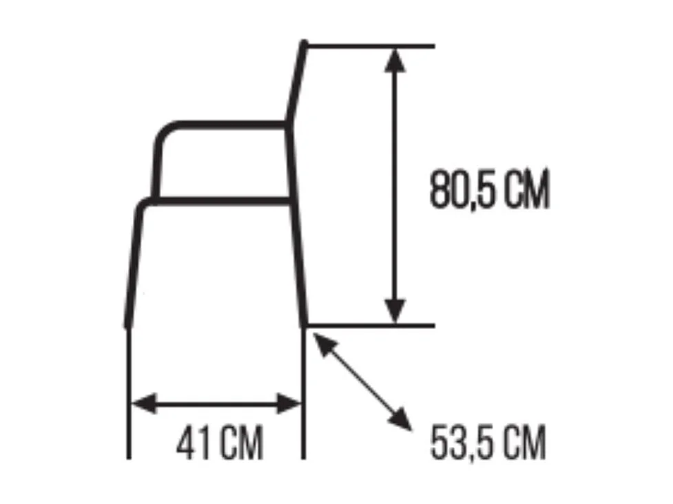Silla de exterior Calpe blanco/natural 80,5x53,5x41 cm