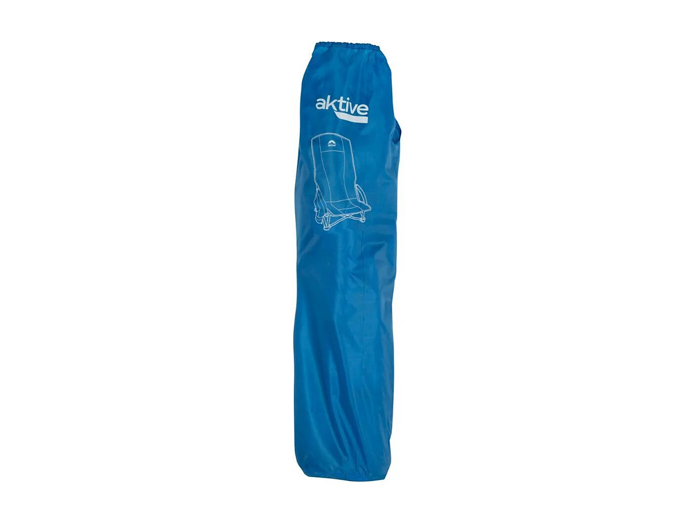 Silla de camping Aktive plegable + bolsillos laterales azul 95x55x45 cm
