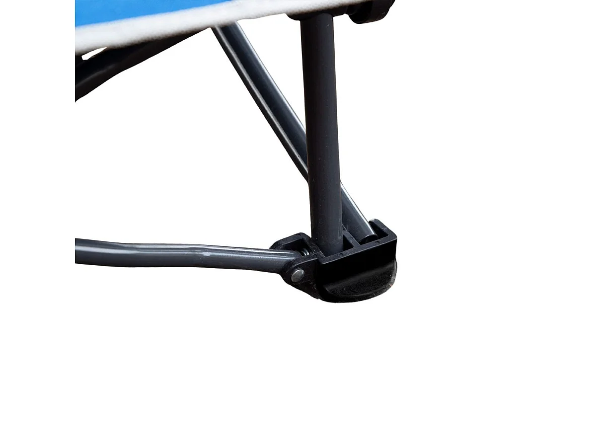 Silla de camping Aktive plegable + bolsillos laterales azul 95x55x45 cm