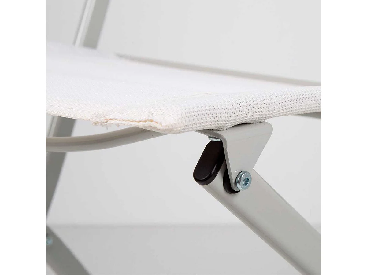 Silla de jardín Aktive Garden plegable blanco 81x46x55 cm