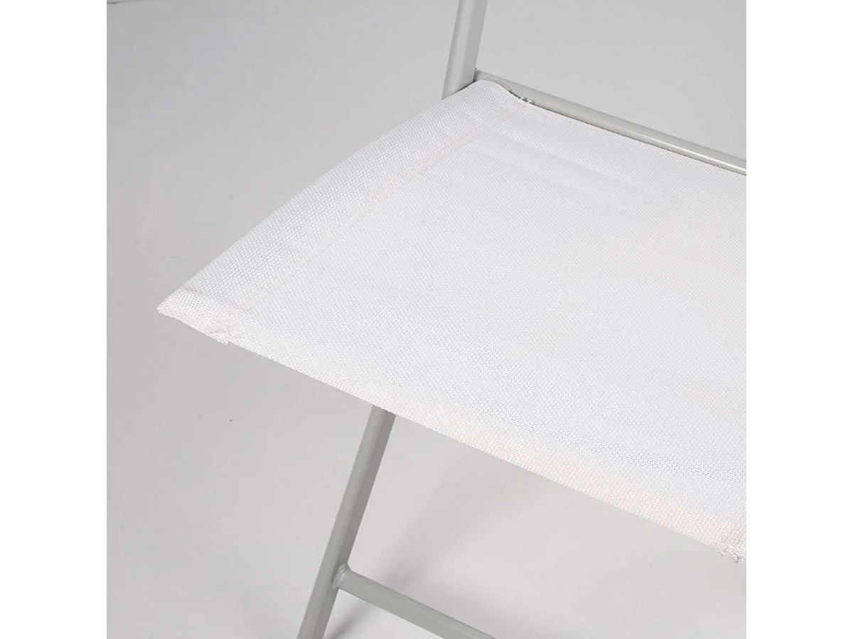 Silla de jardín Aktive Garden plegable blanco 81x46x55 cm