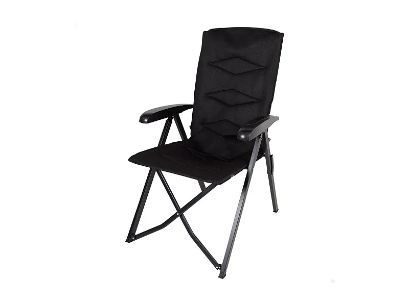 Silla de camping Aktive reclinable negro 109x56x76 cm