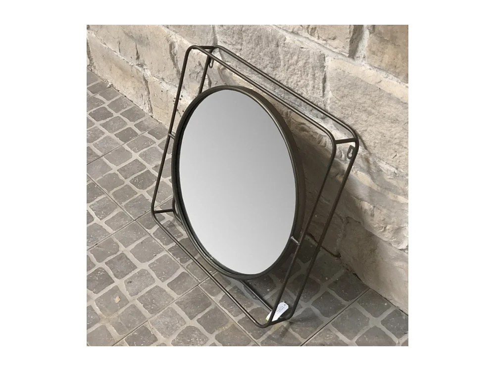 Miroir en métal cuivré 51 x 51 x 8 cm