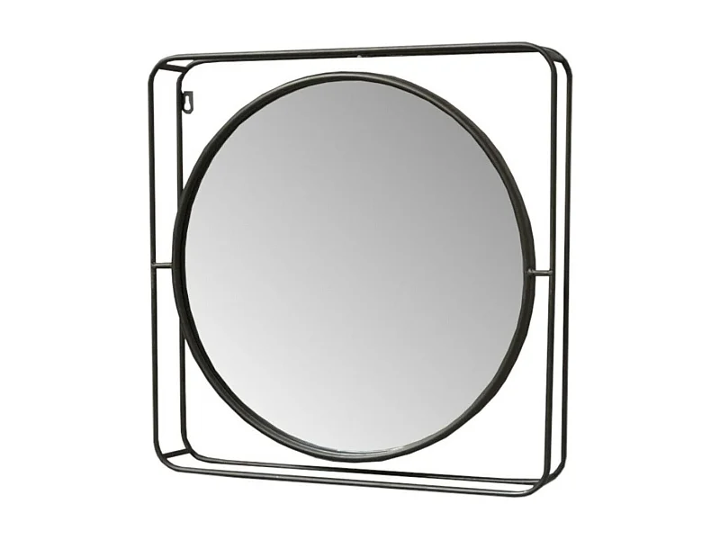 Miroir en métal cuivré 51 x 51 x 8 cm