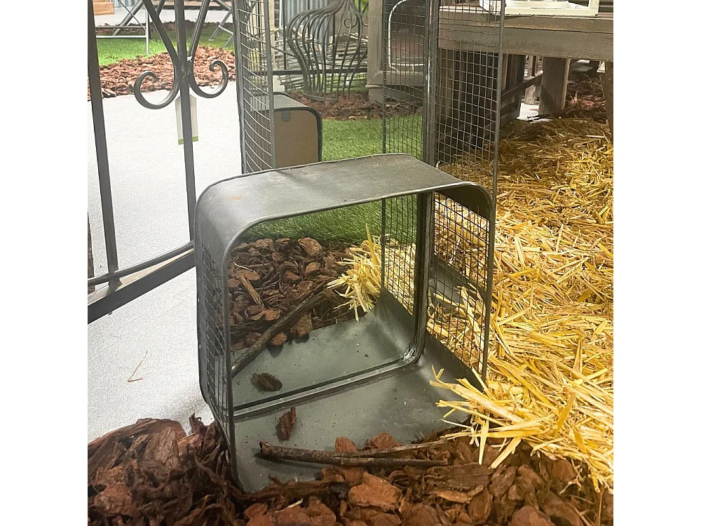 Set de 3 miroirs grillagés en métal grs L.57-26 cm