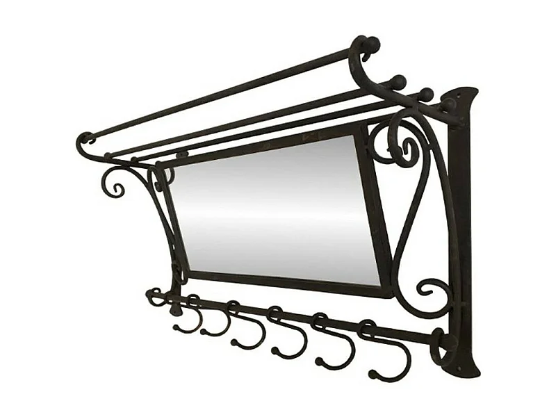 Miroir mural en métal marron 59 x 30 x 21 cm