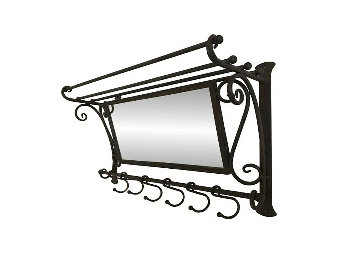 Miroir mural en métal marron 59 x 30 x 21 cm