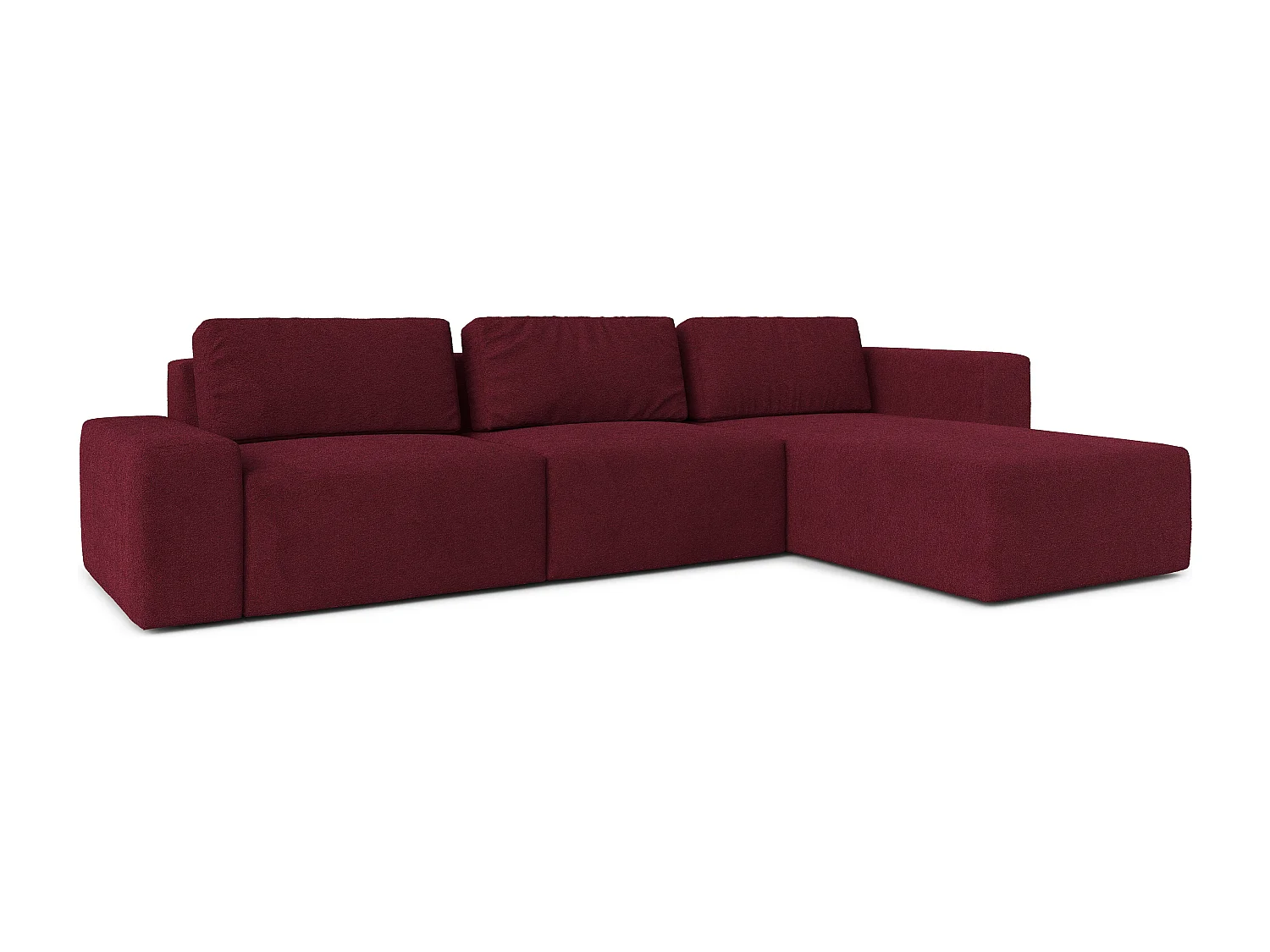 AX LIVING Couch XXL L Form Arkleton Ecksofa Groß Bordeaux 360 cm R