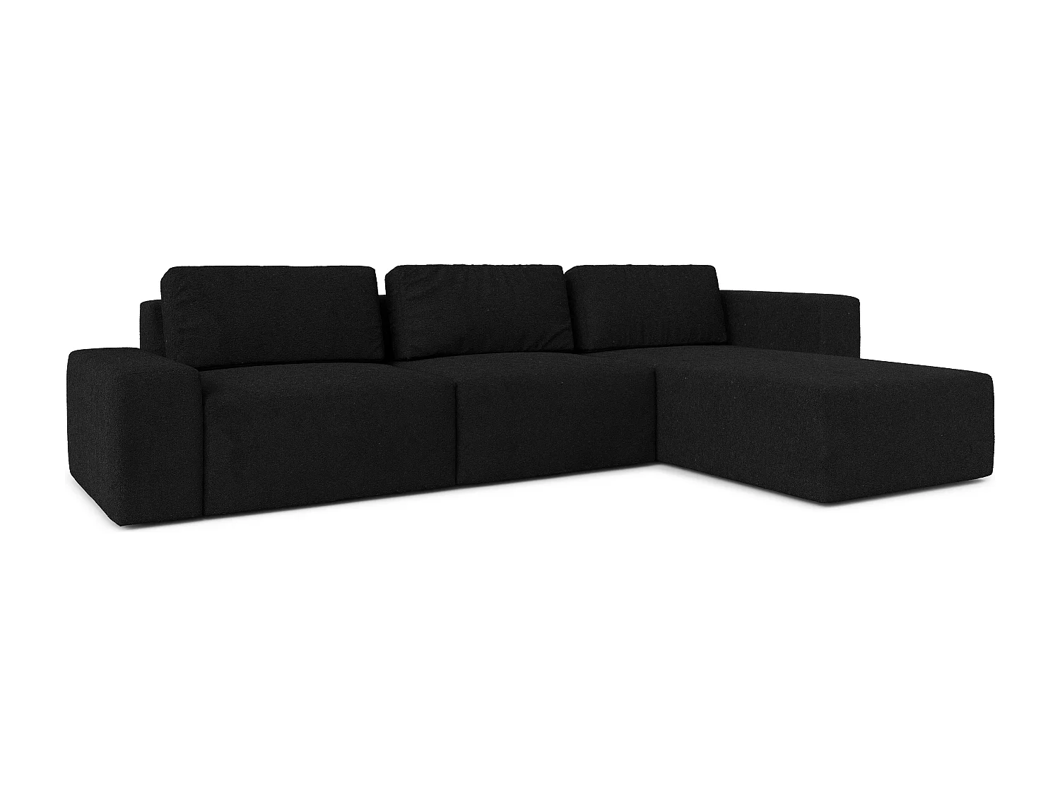 AX LIVING Couch XXL L Form Arkleton Ecksofa Schwarz 360cm – Modern R