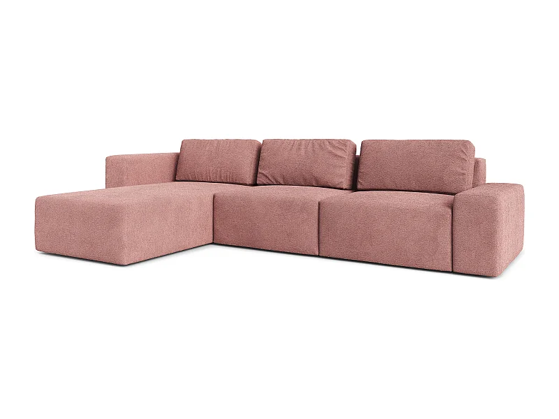 AX LIVING canapé XXL en L Arkleton grand rose 360 cm – confortable G