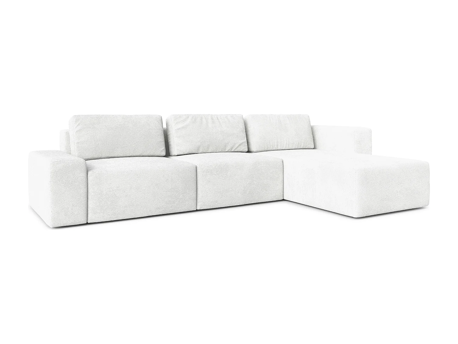 AX LIVING Arkleton Couch XXL L Form 360 cm in Weiß – Modern & Bequem R