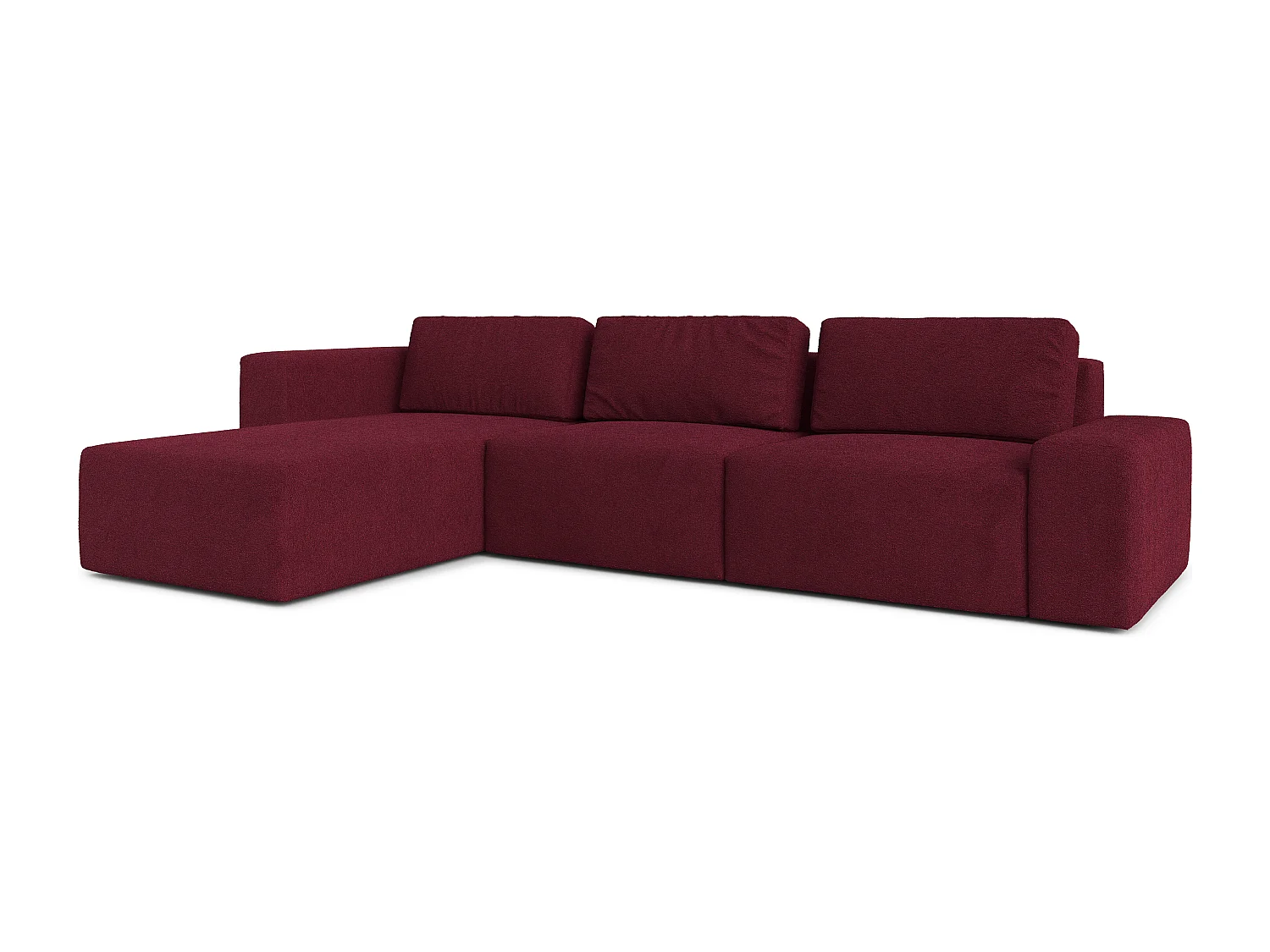 AX LIVING Couch XXL L Form Arkleton Ecksofa Groß Bordeaux 360 cm L