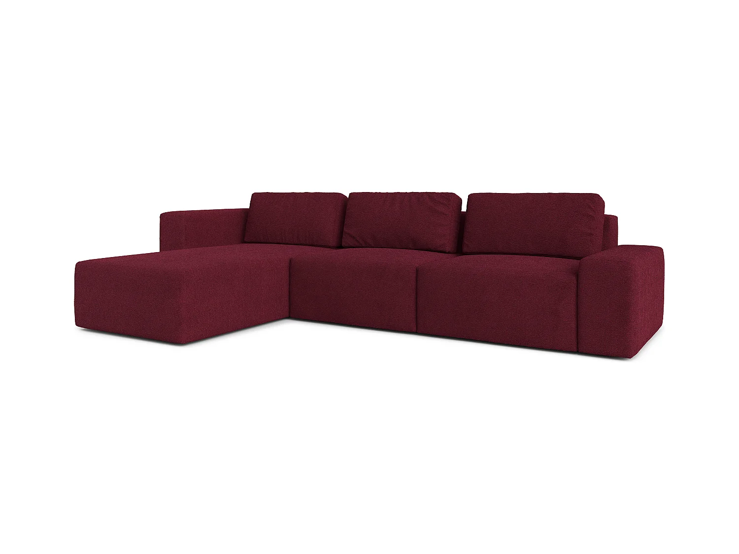 AX LIVING Couch XXL L Form Arkleton Ecksofa Groß Bordeaux 360 cm L
