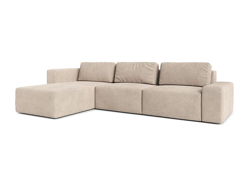 AX LIVING canapé XXL en L Arkleton grand beige 360 cm – confortable G