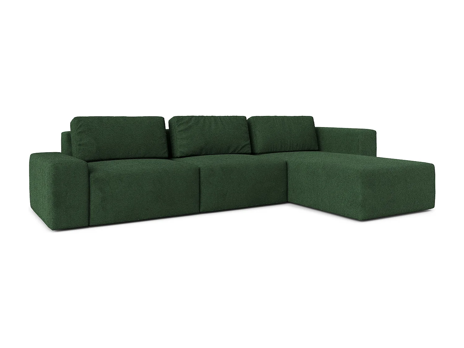 AX LIVING Couch XXL L Form Arkleton Eckcouch Dunkel Grün 360cm Stil R
