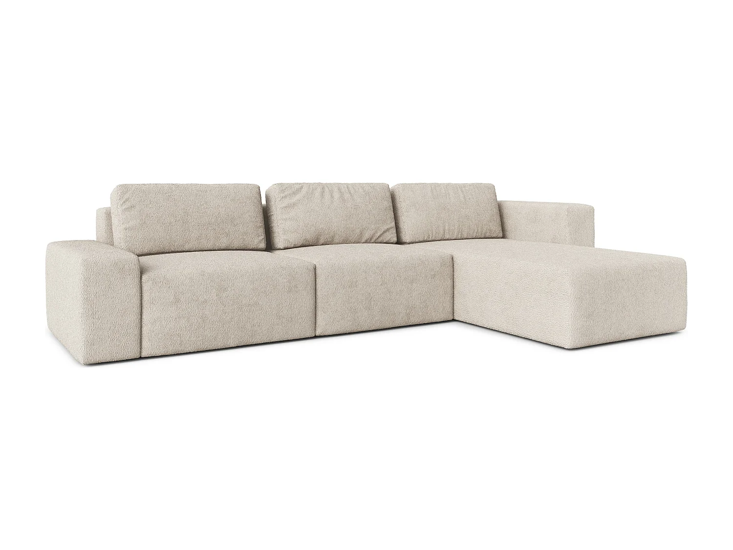AX LIVING Couch XXL L Form Arkleton Ecksofa Groß Beige 360cm Komfort R