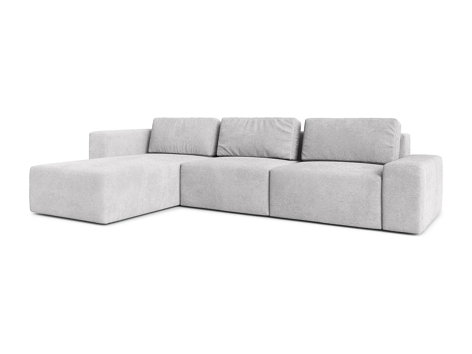 AX LIVING Couch XXL L Form Arkleton Ecksofa Groß Hellgrau 360cm Stil L