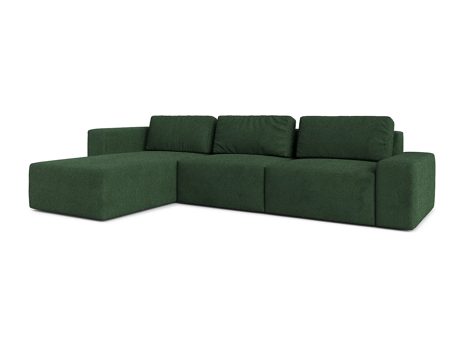 AX LIVING Couch XXL L Form Arkleton Eckcouch Dunkel Grün 360cm Stil L