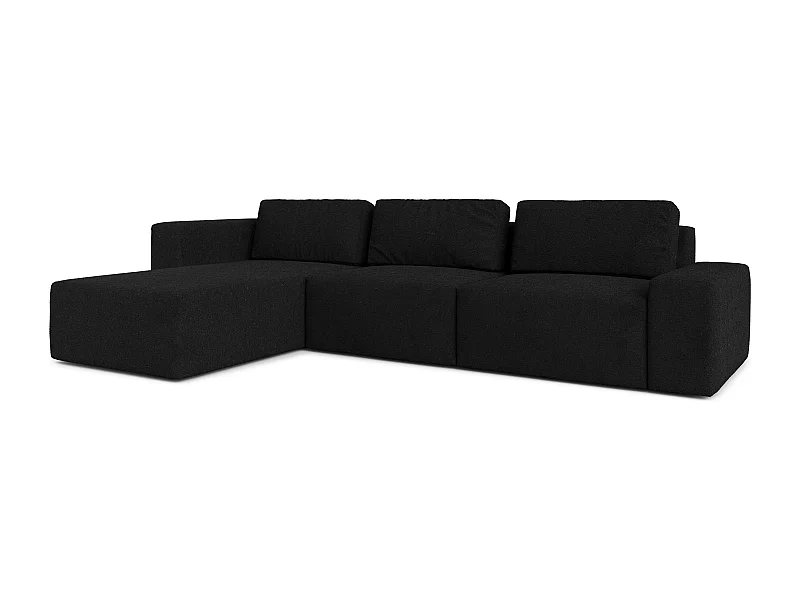 AX LIVING Couch XXL L Form Arkleton Ecksofa Schwarz 360cm – Modern L