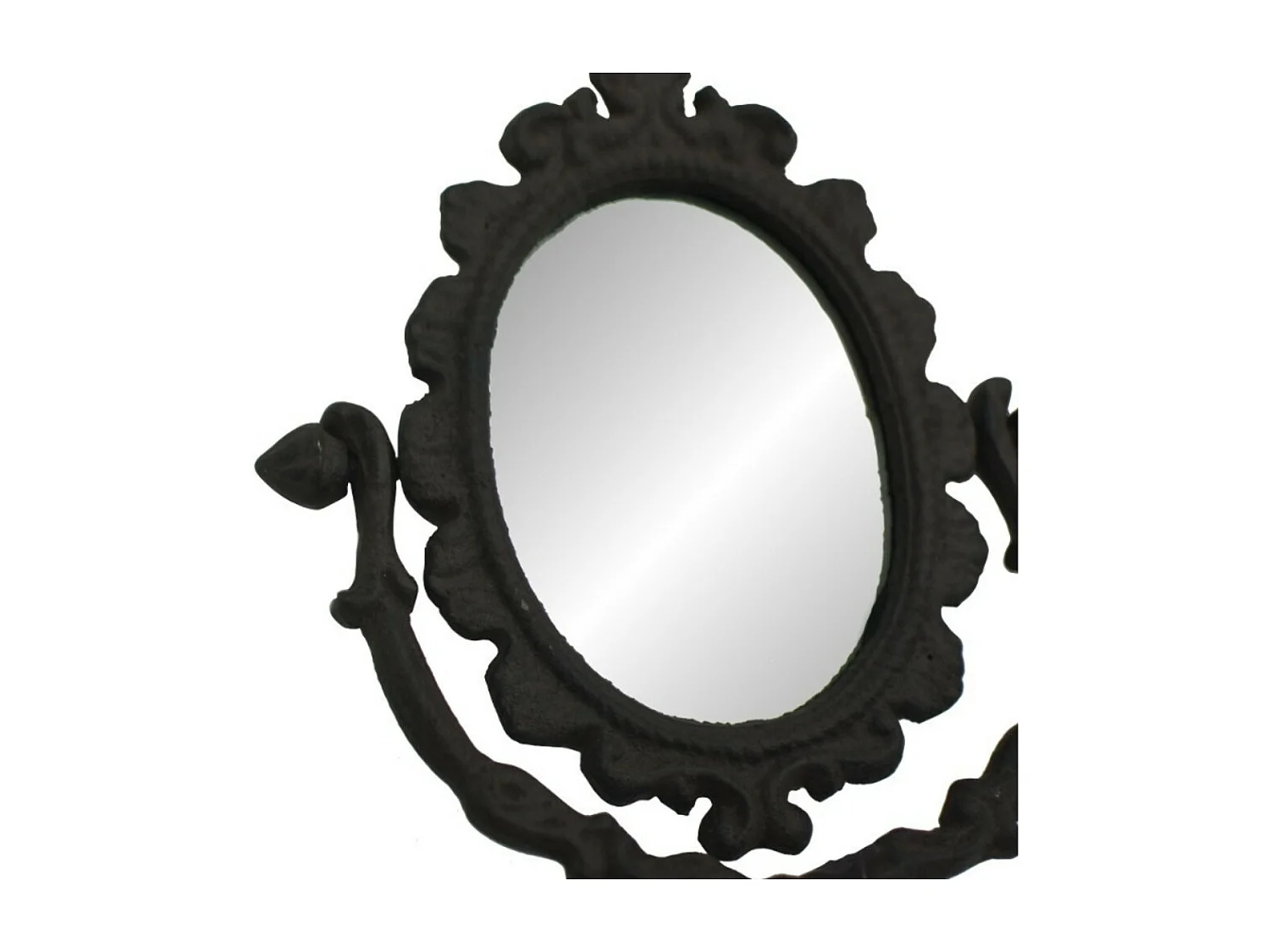 Miroir à poser en fonte marron 30 x 19 x 7 cm