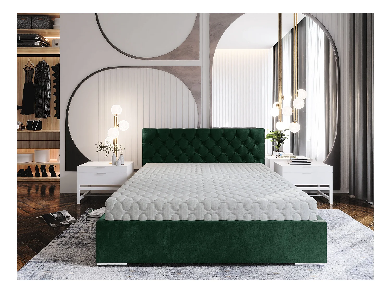 Łóżko tapicerowane DANILO Stelaż Metalowy/Materac Pocket 120x200 monolith 37