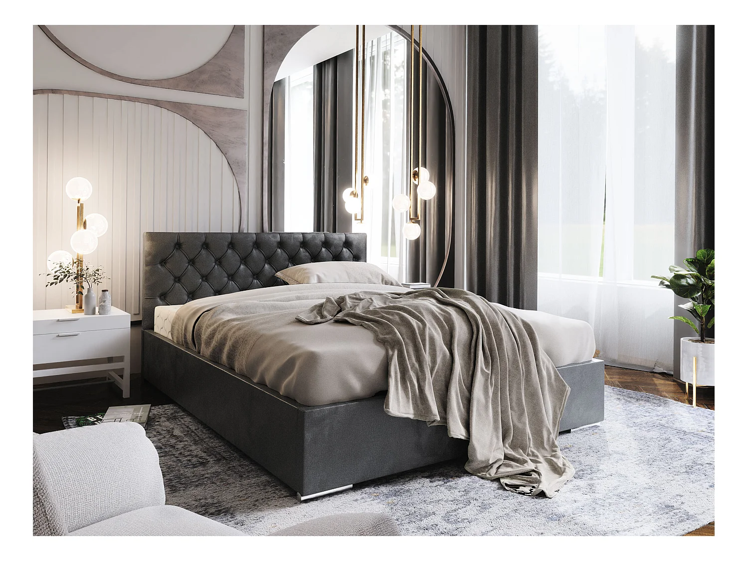 Polsterbett DANILO 160x200 monolith 92