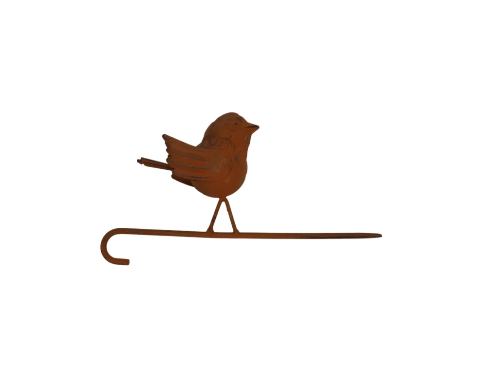 ~ Pic Oiseau en métal marron 21 x 5 x 10 cm