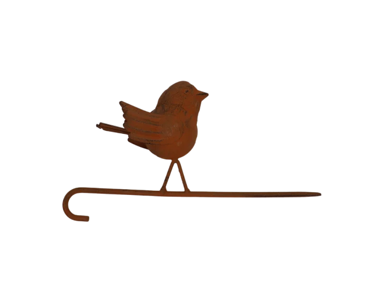 ~ Pic Oiseau en métal marron 21 x 5 x 10 cm