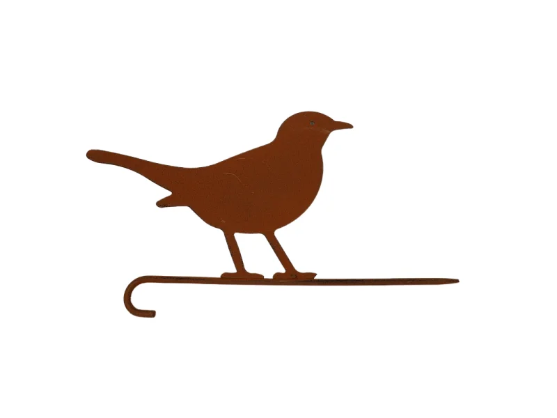 ~ Pic Oiseau en métal marron 27 x 15cm