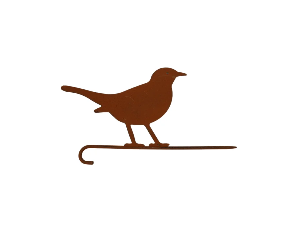 ~ Pic Oiseau en métal marron 27 x 15cm