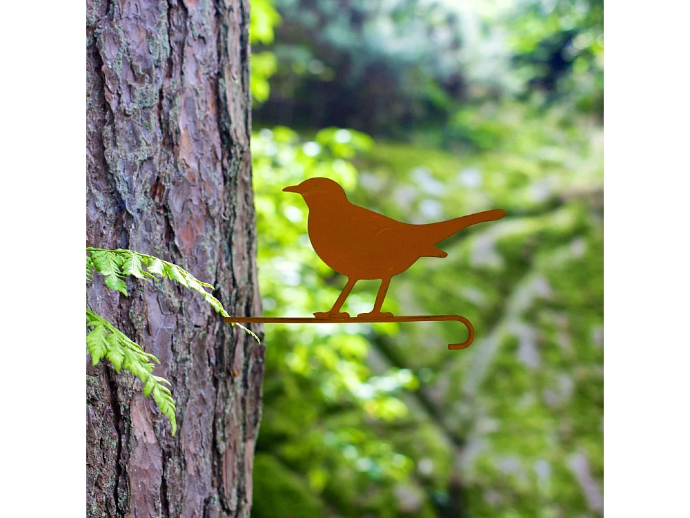 ~ Pic Oiseau en métal marron 27 x 15cm