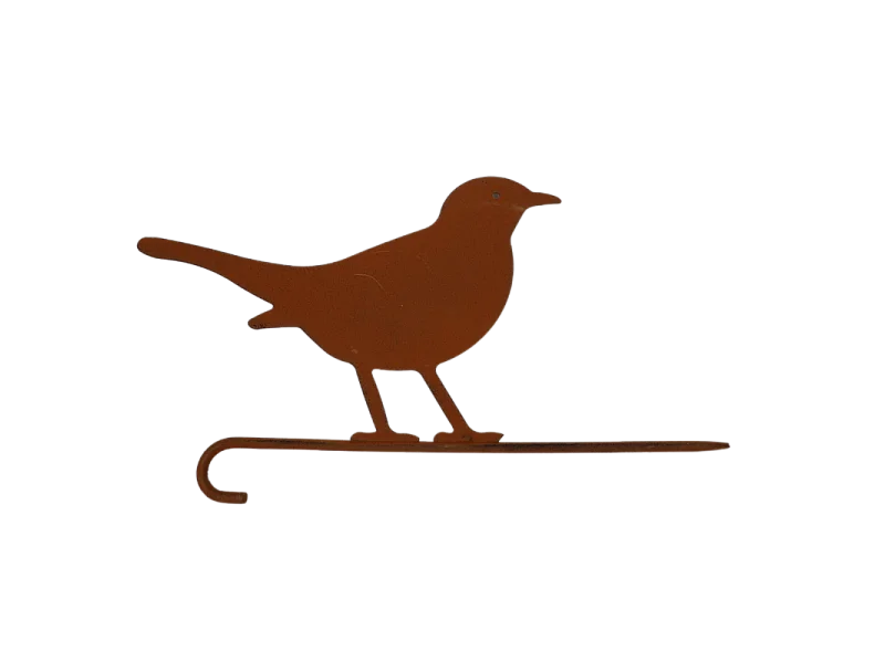 ~ Pic Oiseau en métal marron 27 x 15cm